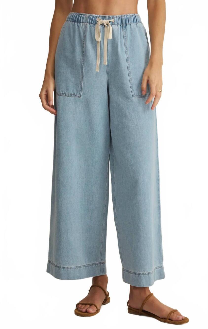 NEW Z SUPPLY daycation denim utility pant in coastal water
